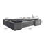 Bureau de direction 94,49 "luxueux et sophistiqué en forme de L gris-76072516
