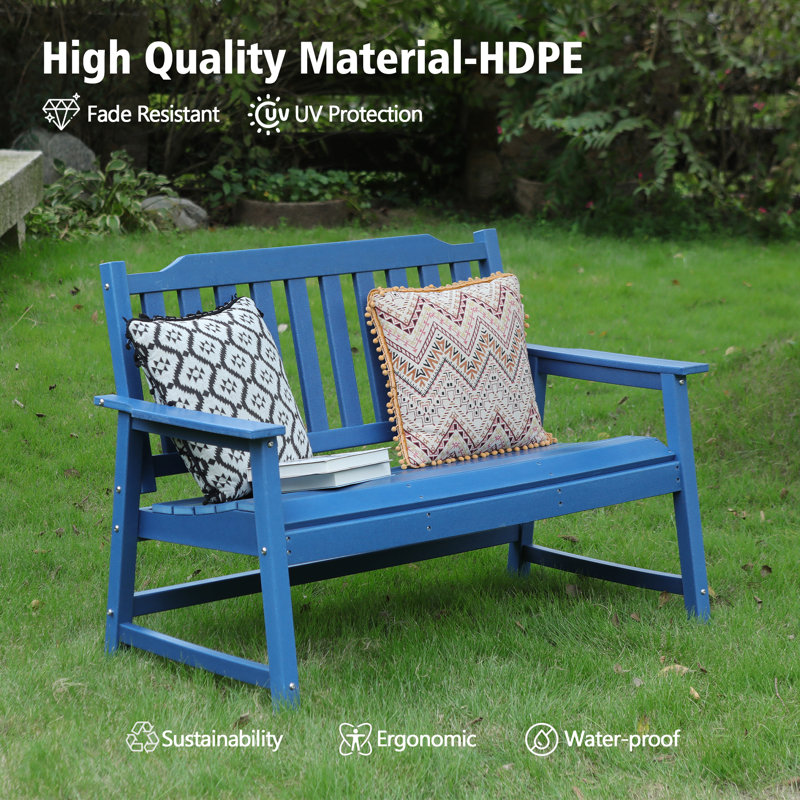 Banc Adirondack, causeuse Hdpe Adirondack toutes saisons, capacité de 660 lb