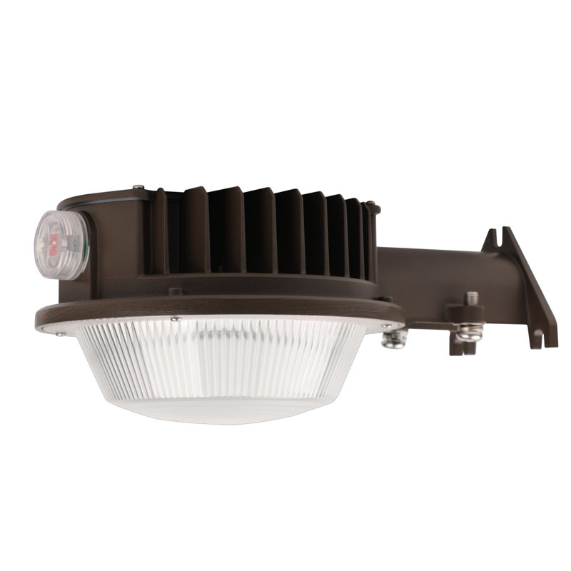 Pinegreen Matte Brown LED Dusk-to-Dawn Outdoor Floodlight