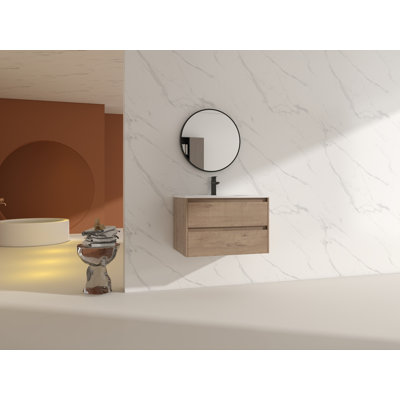 Bronc 30'' Single Bathroom Vanity with Resin Top