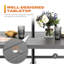 Patio 7-Piece Dining Table Set with Umbrella Hole and PVC-coated polyester Chairs-1233341021