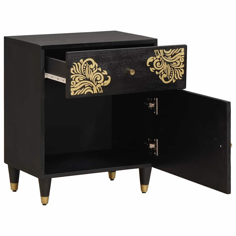 50cm W Solid Wood Bedside Table