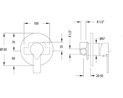 Shirleen Single Concealed Shower Valve