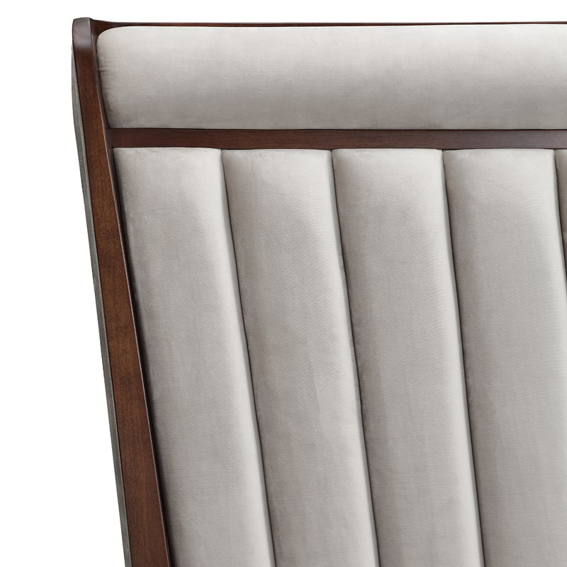 Houston Eastern King Channel Tufted Panel Bed - Walnut