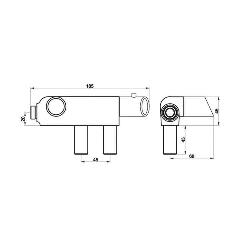 Thermostatic Shower Mixer Valve,Solid Brass,Anti-Scald,Silver