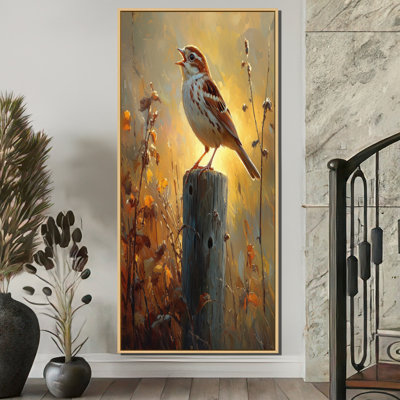 Somer Morning Song of the Sparrow Bird II - Art mural oiseau