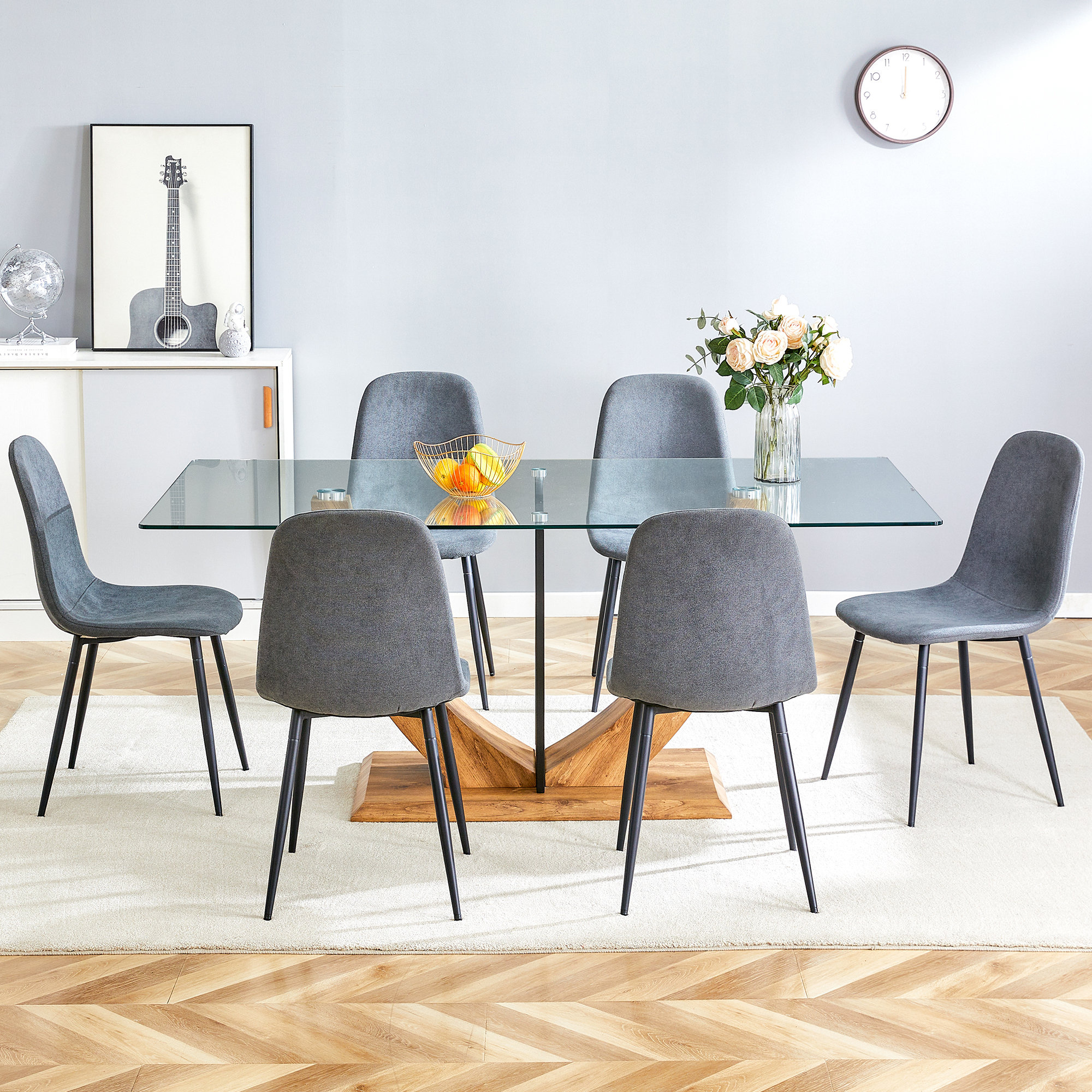Dining Set Design Brayden Studio® -piece glass dining set - 71