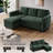 81" Sleeper Sofa Couch With Pullout Bed, Convertible Sleeper Sectional For Living Room, Comfortable Modular Couchs With Storage-1325766822