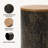 Black & Gold Hammered Iron Round Accent Table with MDF Wood Top