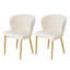 47 cm H Upholstered Velvet Wing Back Accent in Beige