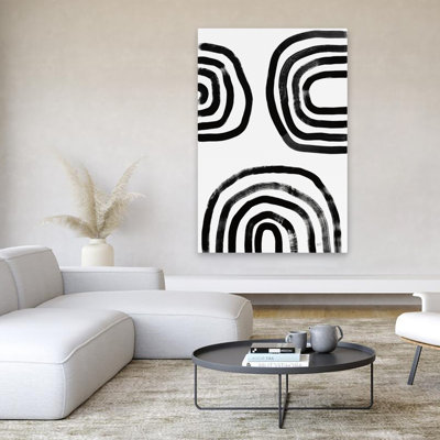 S'entraîner à la pratique - art abstrait noir et blanc