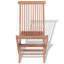 Chaise d'appoint de patio pliante en teck