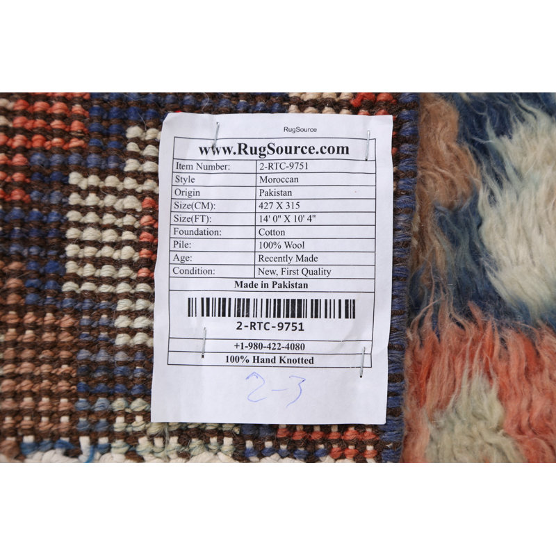 One-of-a-Kind 10'4" X 14'0" Wool Area Rug in