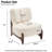 30"W Boucle Armless Upholstered Accent Chair With Solid Wood Leg-695904078