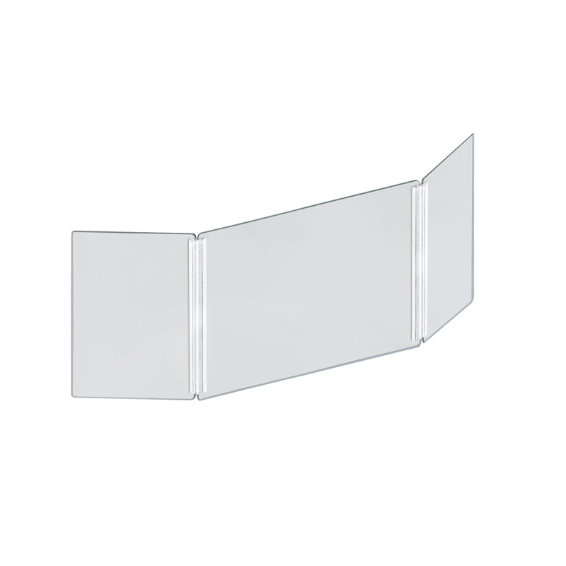 High Clear Acrylic Tri-Fold Protective Shield