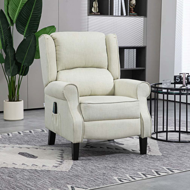 Finnley Recliner, White Line