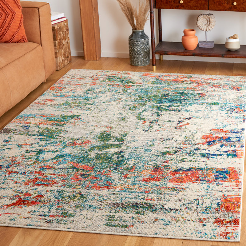 Madison Performance Abstract Rug, Rectangle 5'3" x 7'6"
