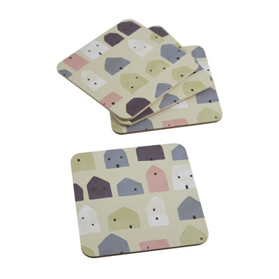 Cork Square 4 Piece Coaster Set