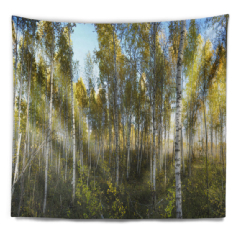 Tapisserie paysage vert d'automne, H 78 po x l 92 po