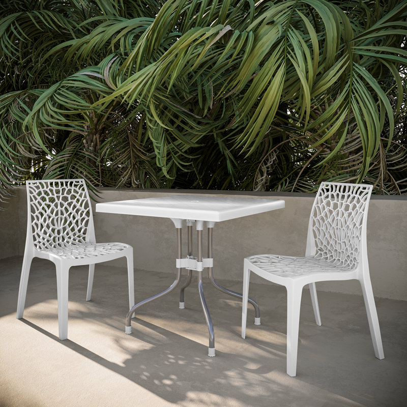 Ensemble bistro pour patio de 3 pièces Slezak, Blanc