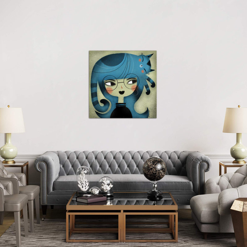 Curly Paws by Terry Runyan - No Frame Print on Canvas, 93.98 cm H x 93.98 cm W x 1.91 cm D