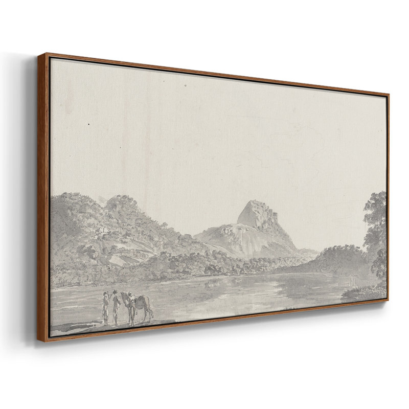 Série paysage - DVII - Toile tendue avec châssis encadré - Prêt à être accroché, Noir, H 21 po x l 41 po