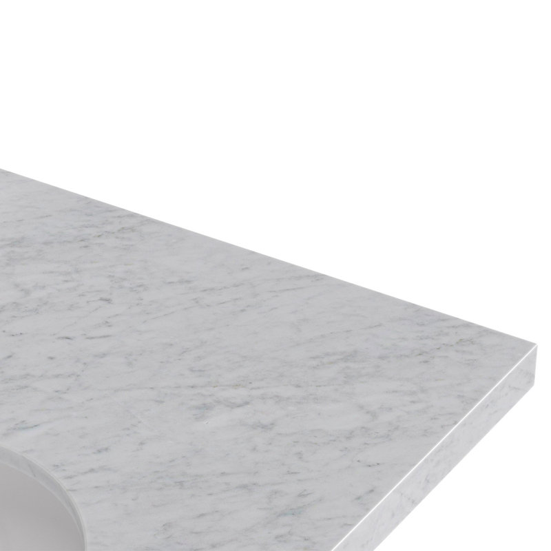 Ensemble de meuble-lavabo simple 43 po Cambridge, Gris / Nickel brossé, Ovale