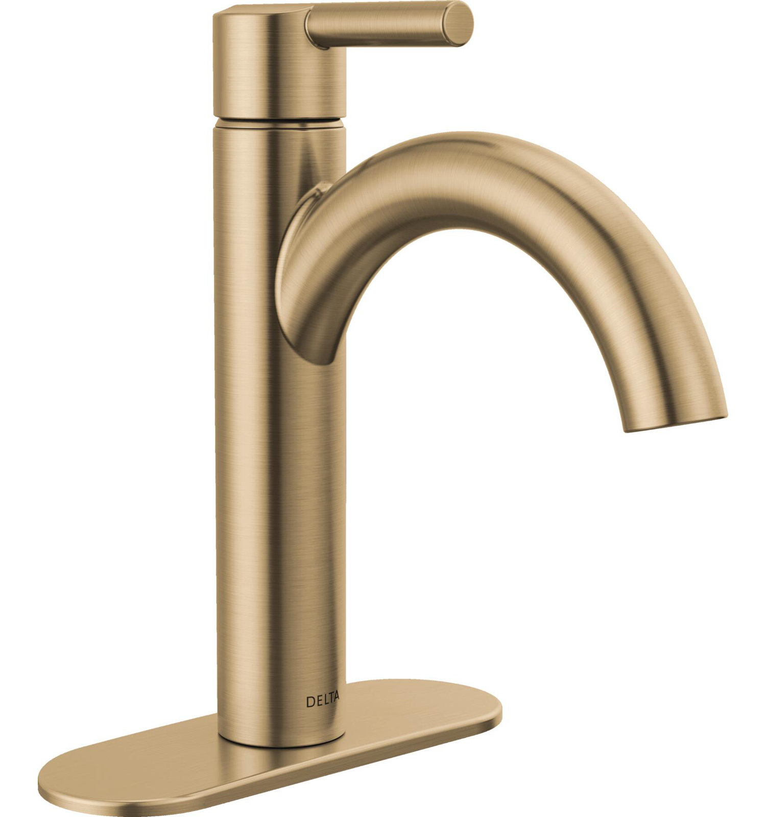 Nicoli Single-Handle Bathroom Faucet with Drain, Champagne Bronze