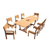Braiden Outdoor 9 - Piece Teak Dining Set