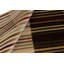 Wool Striped Area Rug in Beige/Black