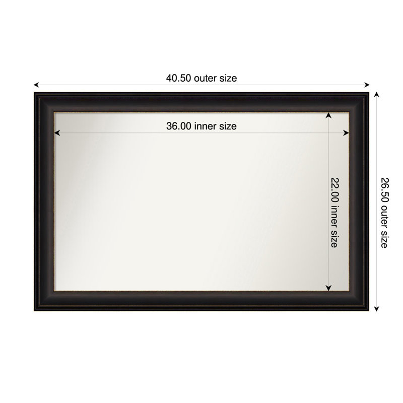 Miroir mural Tavalas, Rectangle, 27,5 po x 40,5 po