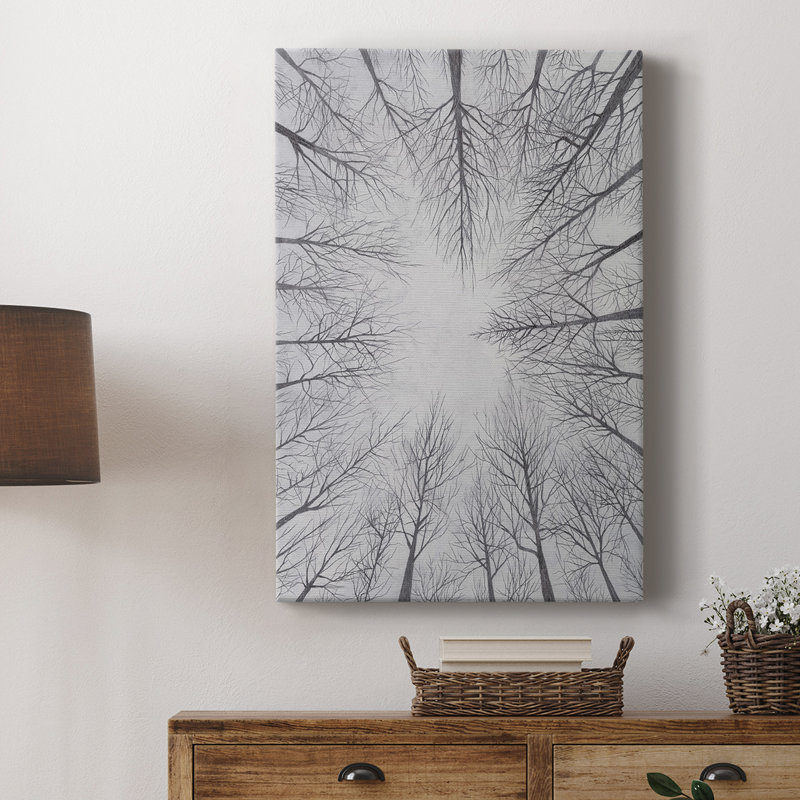 Deciduous Canopy I -Custom Wrapped Gallery Cavas, 18" H x 12" W