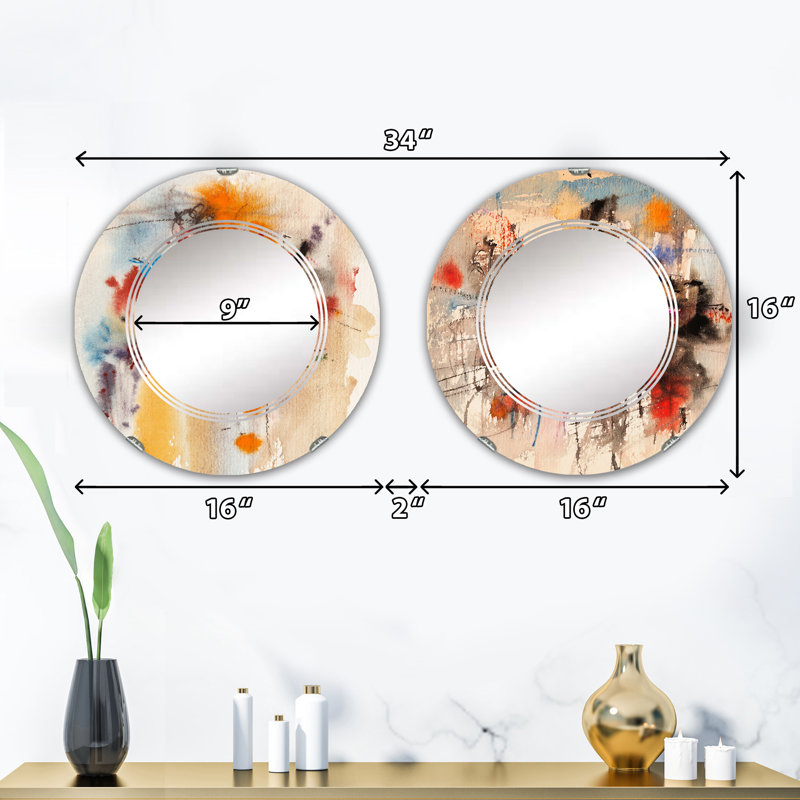 Ensemble de 2 miroirs sans cadre