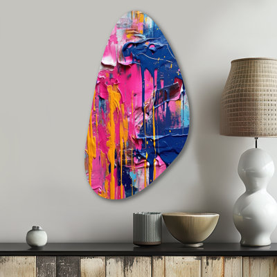 Chineme - Asymmetrical Abstract Metal Wall Decor, Unique Shape Metal Wall Sculpture Print