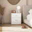 Demonica 45cm W Steel Bedside Table