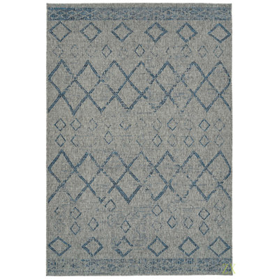 Tapis rectangulaire moderne, transitionnel, géométrique, sud-ouest, texturé