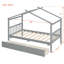Lit simple avec tiroirs, gris-20364709