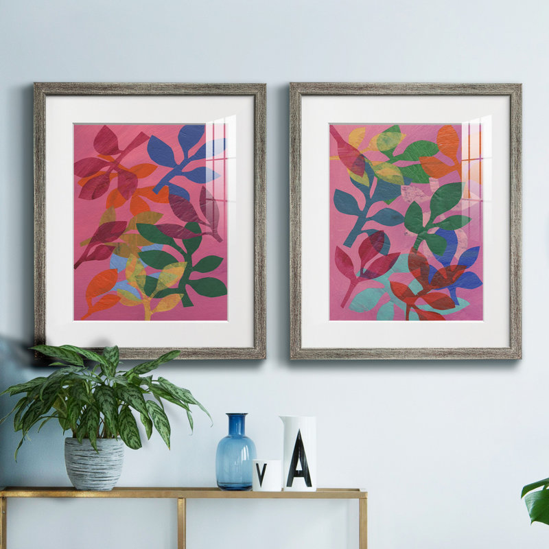 Vivid Stems III - ensemble de 2 reproductions d'art sur toile