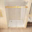 Frameless Sliding Glass Shower Doors 56-60" Width x 76"Height with 3/8"(10mm) Clear Tempered Glass, Brushed Nickel-134374521