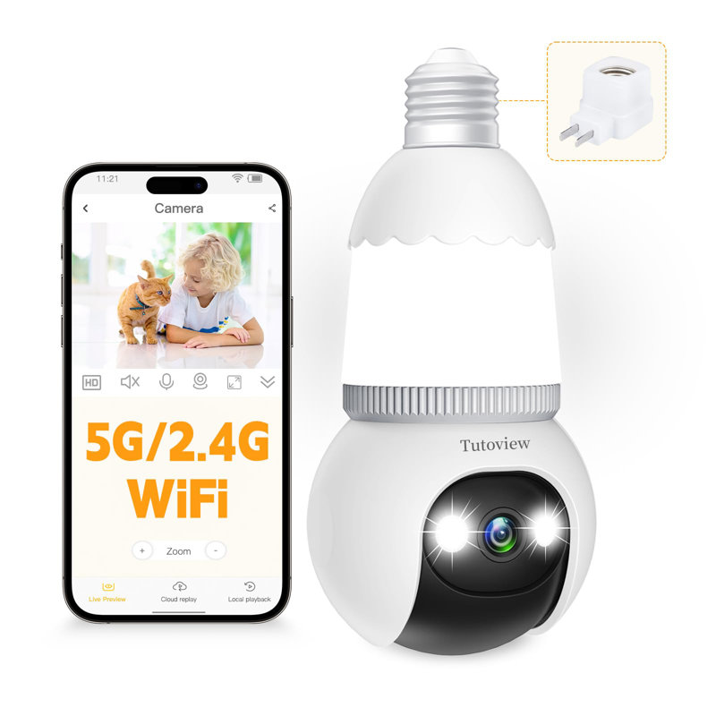4MP Light Bulb Wireless Security Camera with Night Vision & Alerts（set of 30）