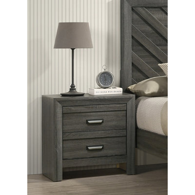 Table de bout de table de chevet contemporaine 1Pc avec deux tiroirs de rangement