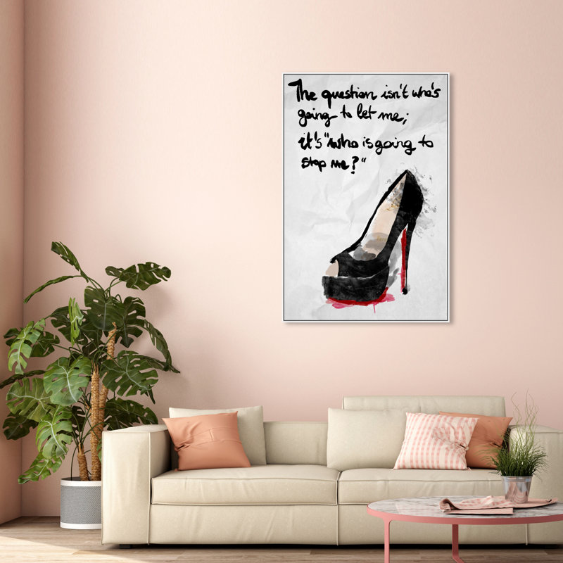 «Who's Going to Stop Me», impression sur toile, H 30 po x l 45 po, Cadre blanc
