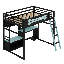 Lit mezzanine en bois avec bureau-1339748978