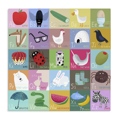 Alphabet Learning First Words Canvas, design by Carla Daly