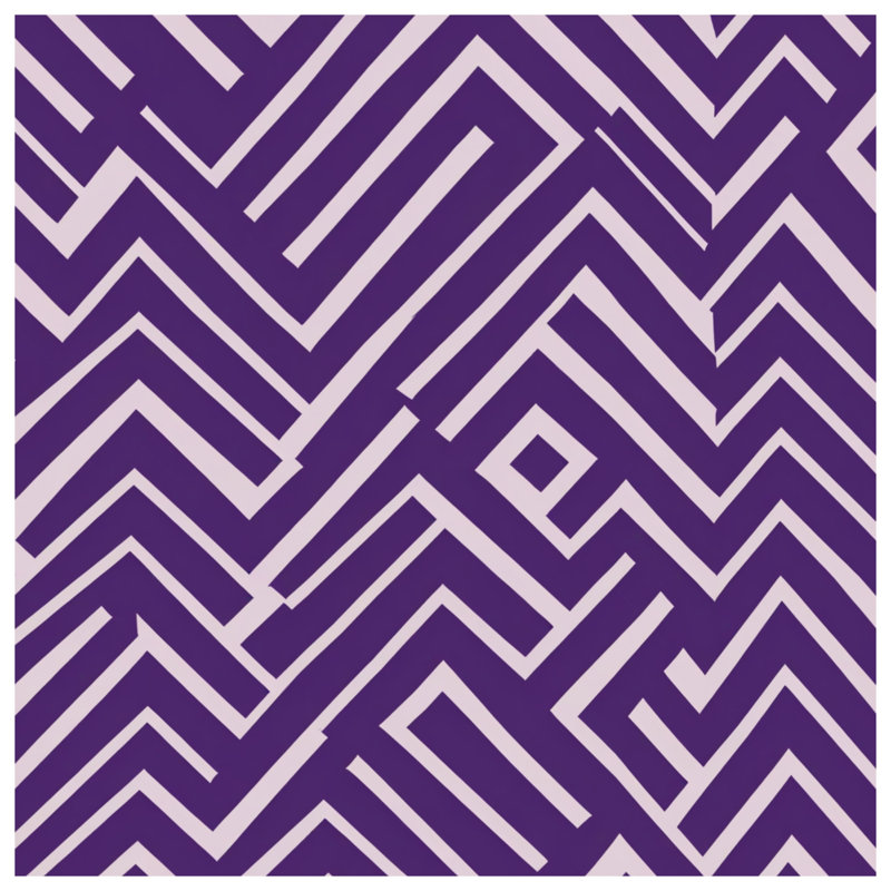 Rideaux de fenêtre mauve à motif en zigzag, voilages et voilages bloquants - 1 panneau, 50 po x 92 po - 1 panneau
