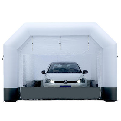 Cabine de peinture gonflable 21 x 13 x 9 pi, cabine de pulvérisation portable avec souffleur de 680 W, système de filtre à air amélioré, tente de peinture par pulvérisation durable et écologique