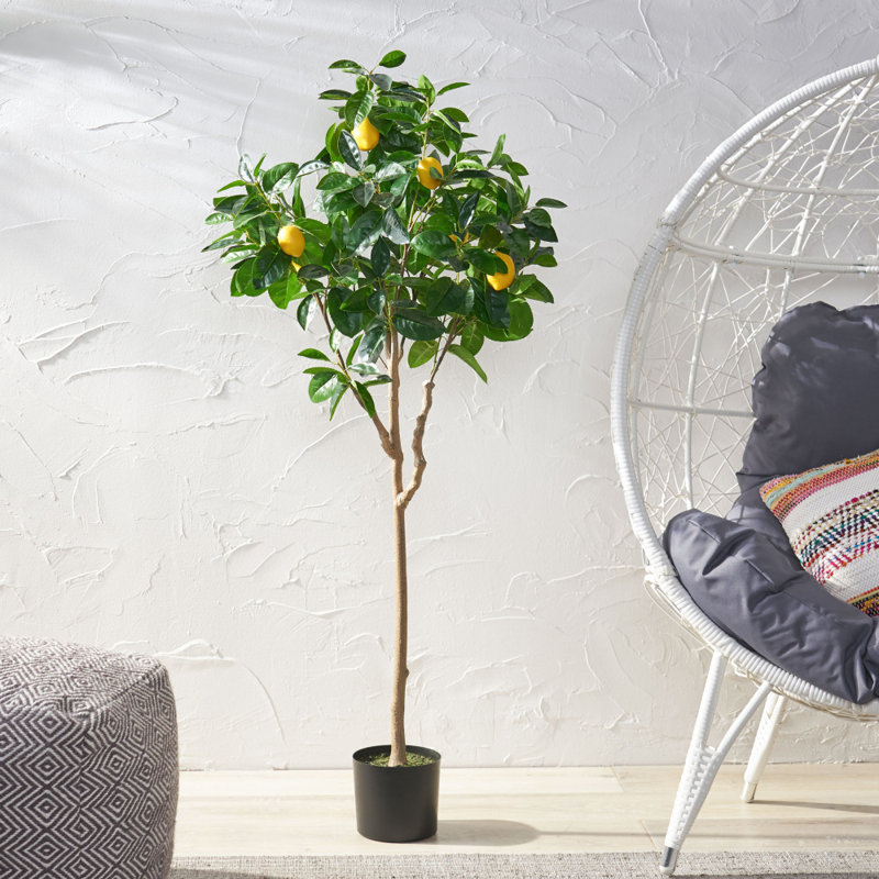 59 In. Artificial Lemon Tree Artificial Tree
