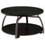 Ensemble de tables basses rondes 2 pièces anthracite foncé