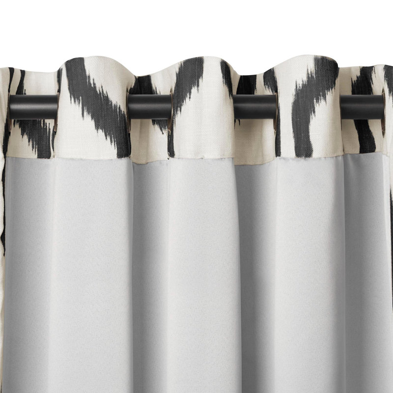 Threadmade Renzo Rod Pocket Back Tab Window Curtain, Black - 52"W x 84"L, 52"W x 84"L, Black