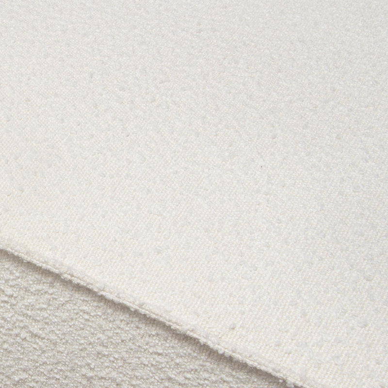 Chaise longue modulaire Cara en tissu bouclé ivoire avec dossier mobile et antidérapant